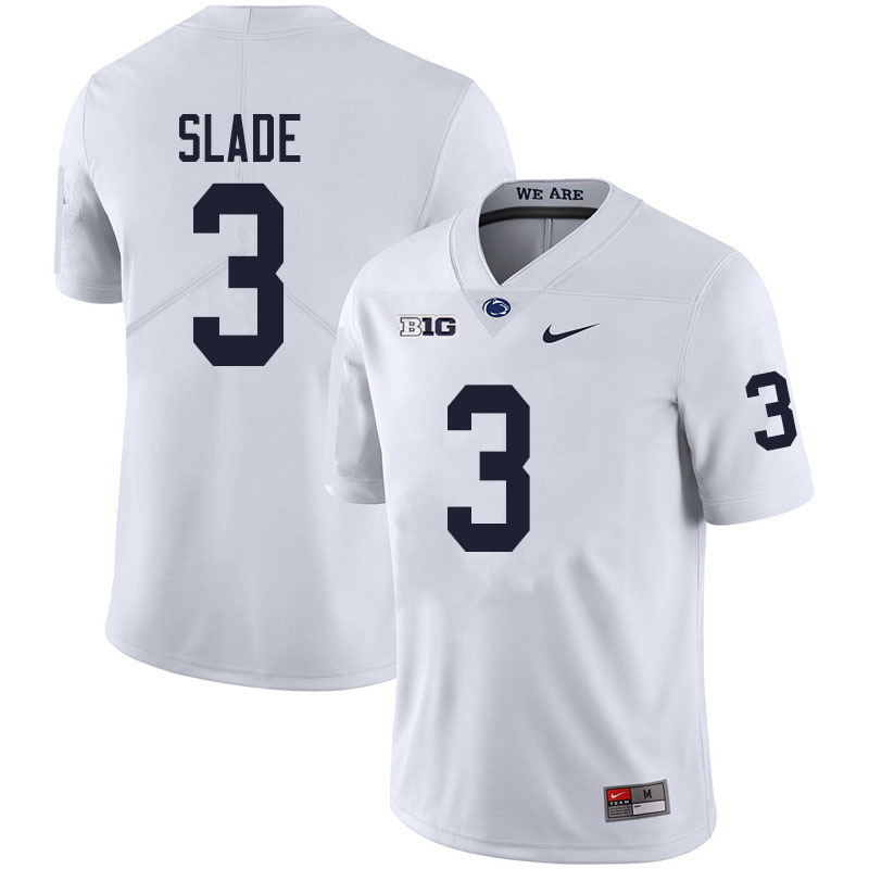 Men #3 Ricky Slade Penn State Nittany Lions College Football Jerseys Sale-White - Click Image to Close